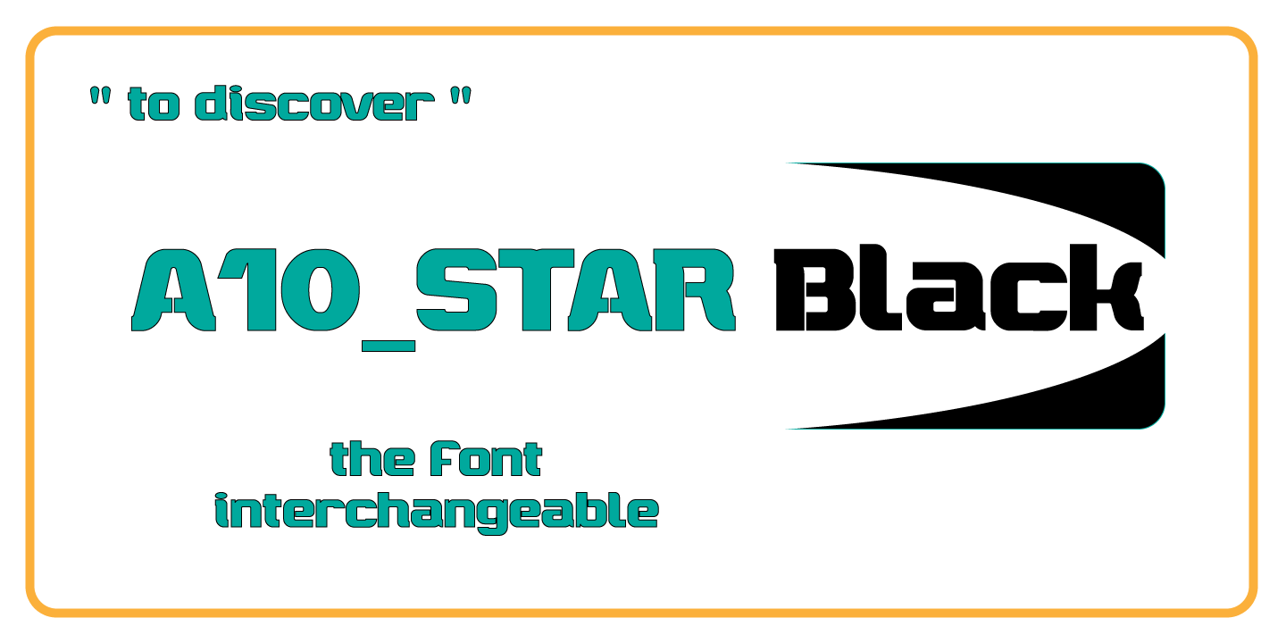 A10 STAR Black Font preview